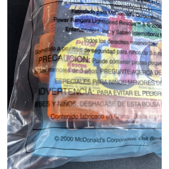 2000 McDonalds Power Rangers Lightspeed Rescue Titanium Ranger Figure 11 NEW - Picture 3 of 3